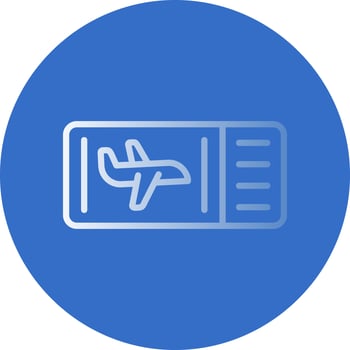 Plane Ticket Vector Icon Design