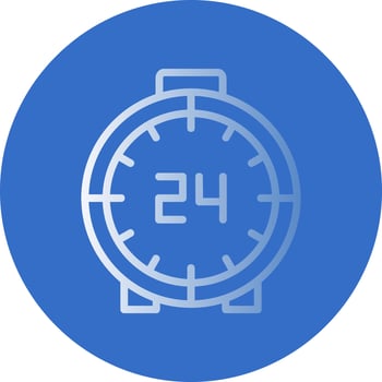 24 Hours Vector Icon Design