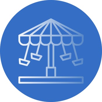 Chair Swing Ride Vector Icon Design