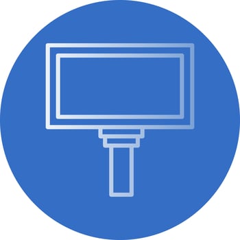 Hanging Billboard Vector Icon Design