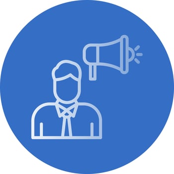 Shouting Vector Icon Design