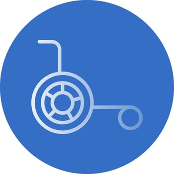 Wheelchair Vector Icon Design
