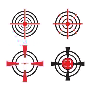 Gun target icon vector illustration template design