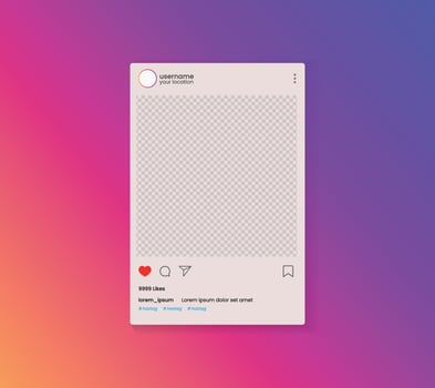 Instagram Post Vector Mockup