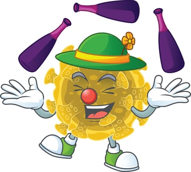 A cartoon character of infectious coronavirus vector
