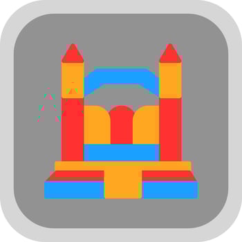 Bouncy Castle Vector Icon Design