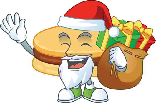 A cartoon character of brown alfajor vector
