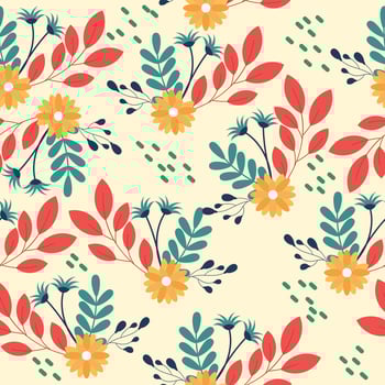 spring floral nature seamless pattern vector