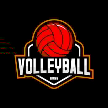 VOLLEYBALL BLACK VECTOR