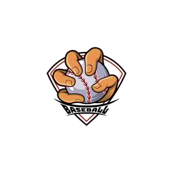 baseball sport emblem logo vector