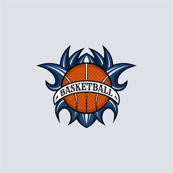 basketball sport emblem logo vector