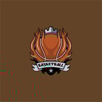 basketball sport emblem logo vector