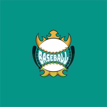 baseball sport emblem logo vector