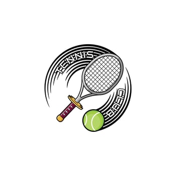 tennis sport emblem logo vector