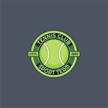 tennis sport emblem logo vector