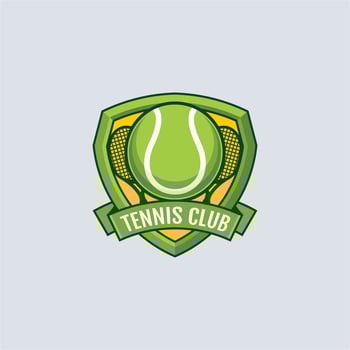 tennis sport emblem logo vector