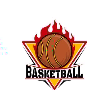 basketball sport emblem logo vector