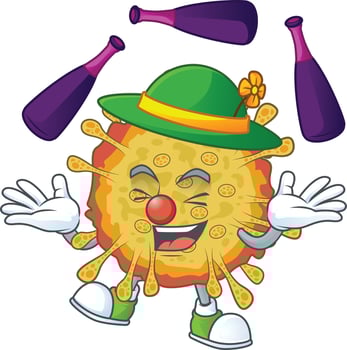 A cartoon character of outbreaks coronavirus vector