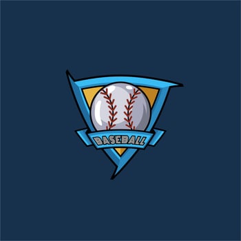 baseball sport emblem logo vector