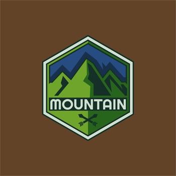 mountain symbol logo vector