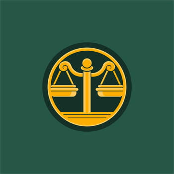 justice scale symbol logo vector