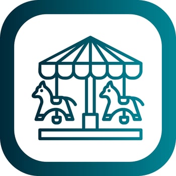 Merry Go Round Vector Icon Design
