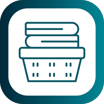 Laundry Basket Vector Icon Design