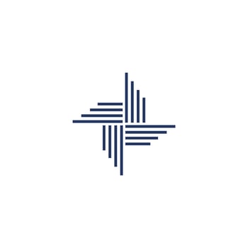 four corners luck icon logo simple luck symbol vector