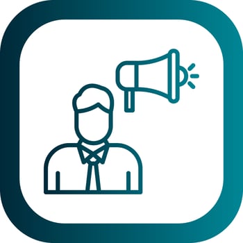 Shouting Vector Icon Design