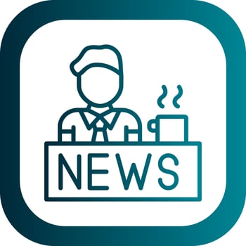 NewsCaster Vector Icon Design