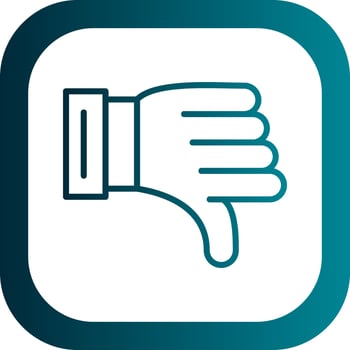 Thumbs Down Vector Icon Design