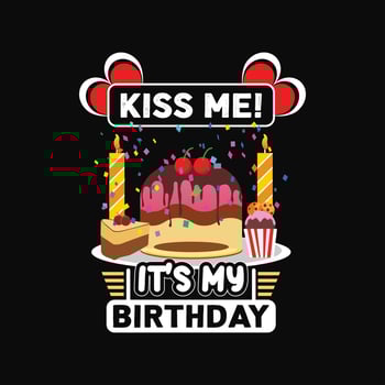 Birthday T-shirt Design vector