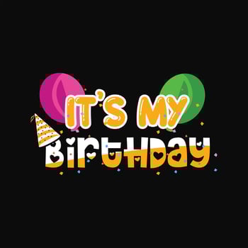 Birthday T-shirt Design vector