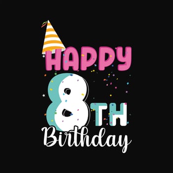 Birthday T-shirt Design vector