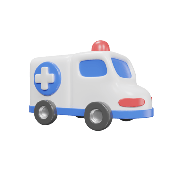 emergency vehicle icon medical assets 3D rendering. png