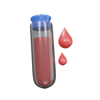 blood tube icon medical assets 3D rendering. png