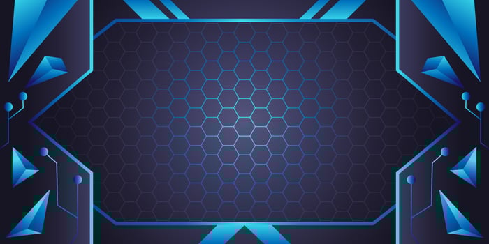 high tech futuristic background with blue color and hexagon pattern, abstract futuristic background good for card, banner, virtual world vector