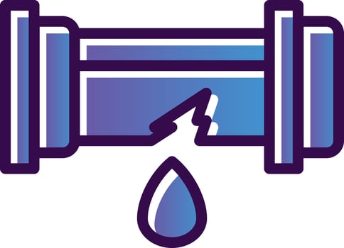 Leaking Vector Icon Design