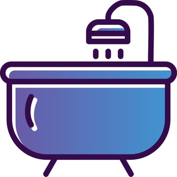 Bathtub Vector Icon Design