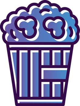 Popcorn Vector Icon Design