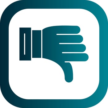 Thumbs Down Vector Icon Design