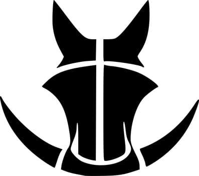 evil monster icon vector