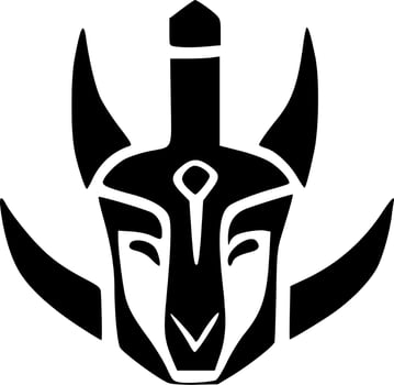 black anubis monster cartoon vector