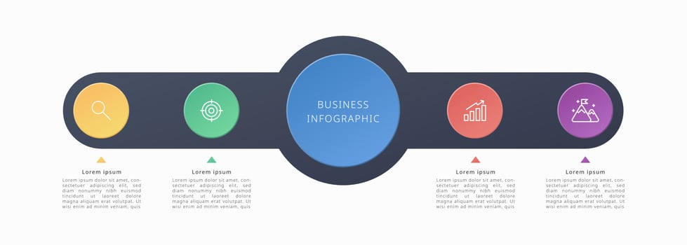 Vector infographic design template. Business concept with 4 options or steps. Vector illustration.