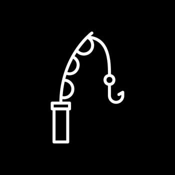 Fishing ROd Vector Icon Design