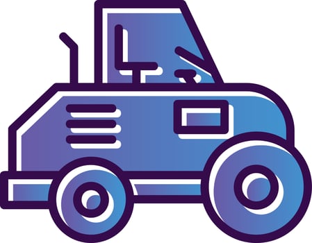 Road Roller Vector Icon Design