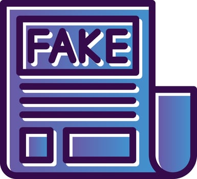 Fake News Vector Icon Design
