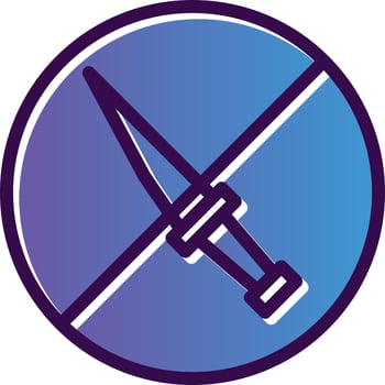 No Weapons Vector Icon Design