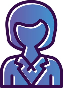 Airhostess Vector Icon Design