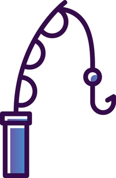 Fishing ROd Vector Icon Design